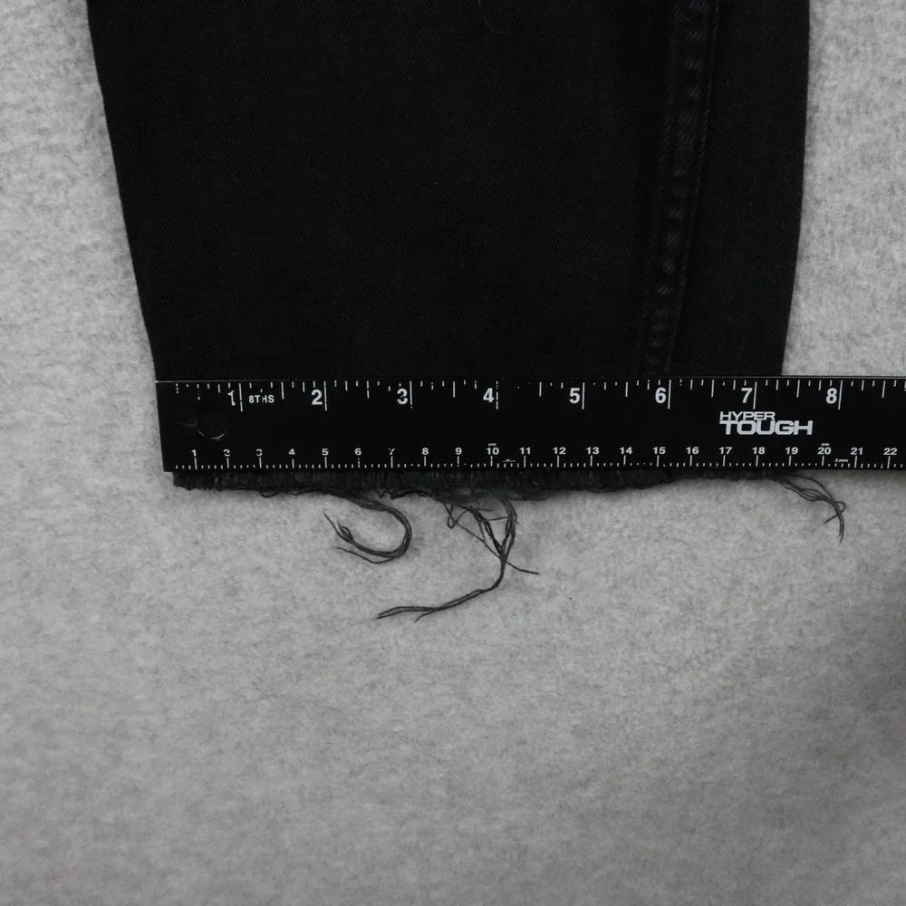 Levi's 514 Jeans Mens 32x25 Straight Fit Cropped Raw Hem Stretch Denim‎ Black